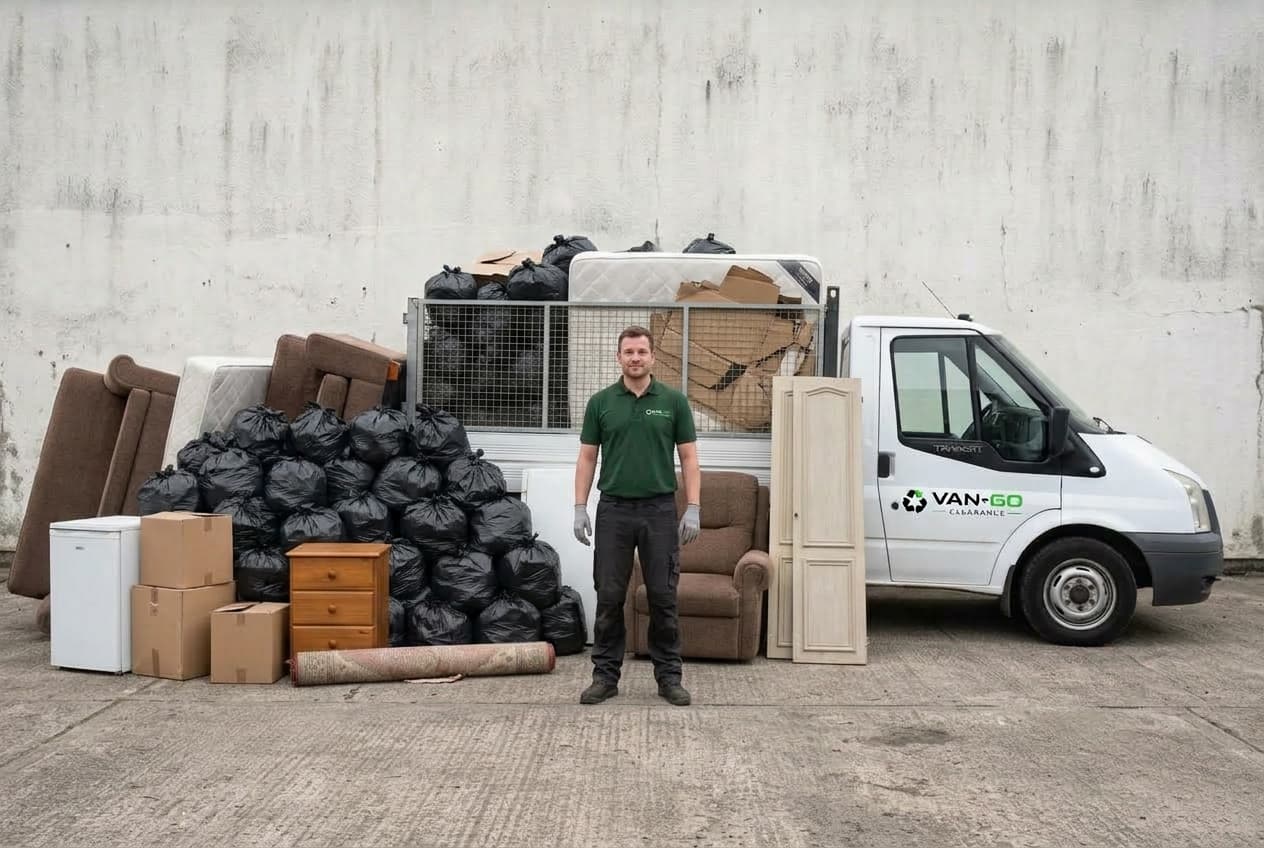 Full Load of household waste beside a Van-Go van